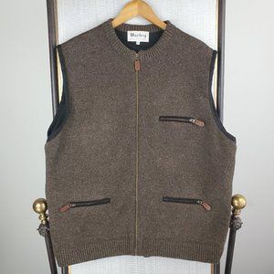 Harley of Scotland Mens Size 2xl Full Zip Wool Vest Made in Scotland